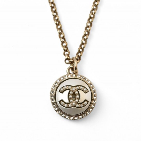 CHANEL Gold Coco Mark Necklace - Picture 1 of 10